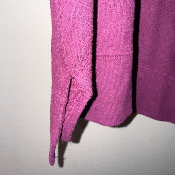 Lucky Brand Burgundy Crewneck Knit Long Sleeve Top Medium - Picture 2 of 7